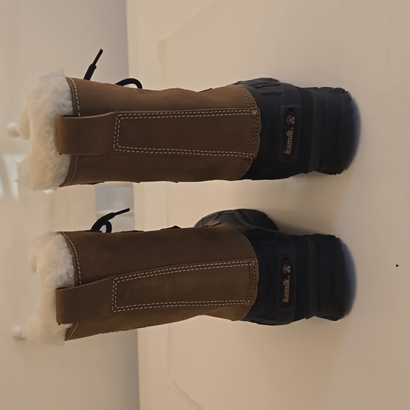 Kamik Weatherproof Winter Snow Boots Insulated Lace Up Brown Black Size 7 - Picture 8 of 17